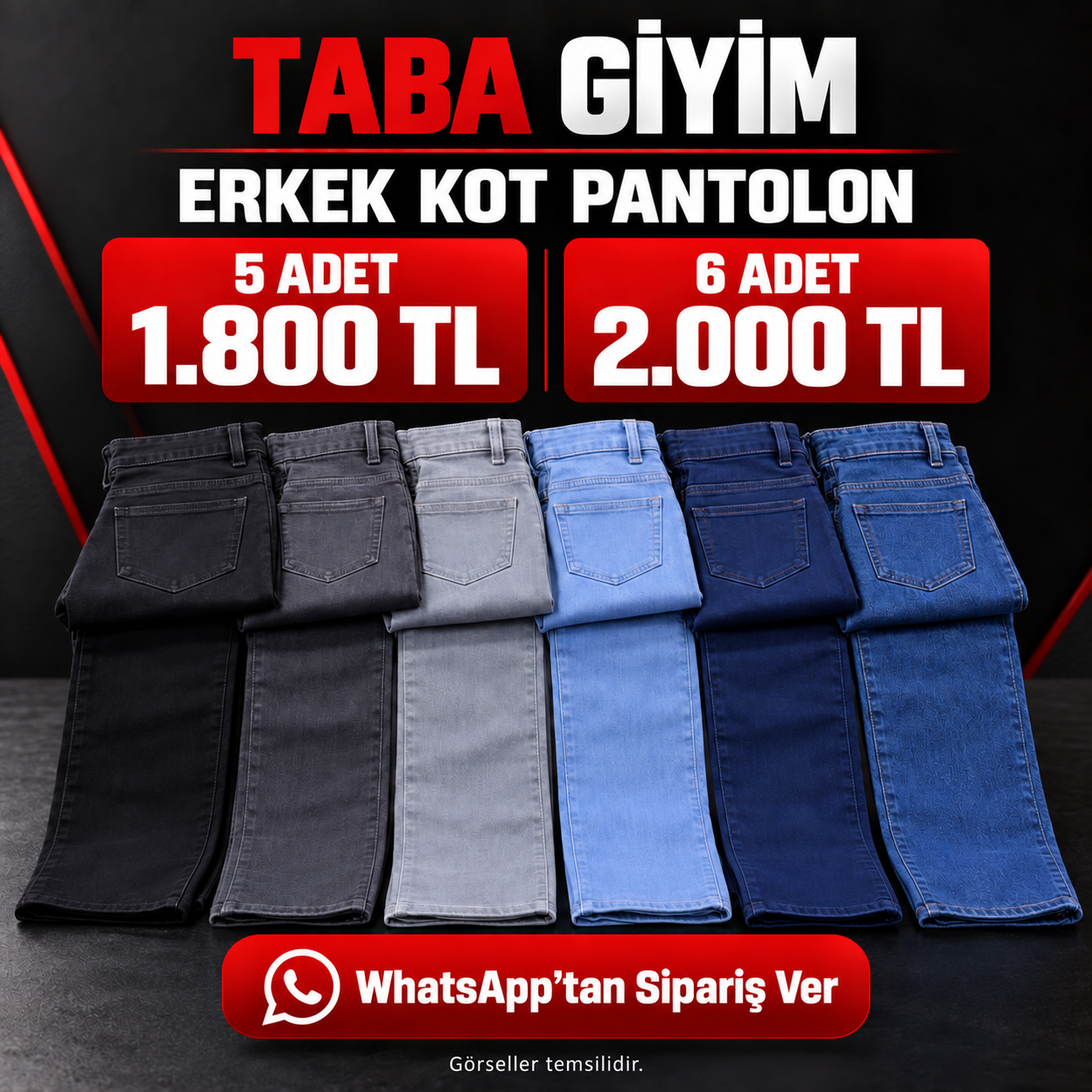 Erkek kot
pantolon